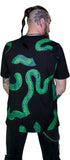 Green Snake God Black T-Shirt - Joshua - Dr Faust