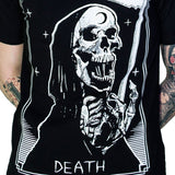 Tarot Card Laughing Death Nu Goth Black T-Shirt - Morte - Dr Faust