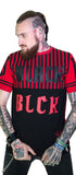 13 Team Devil Red Striped Mens Black T-Shirt - Adriel - Dr Faust