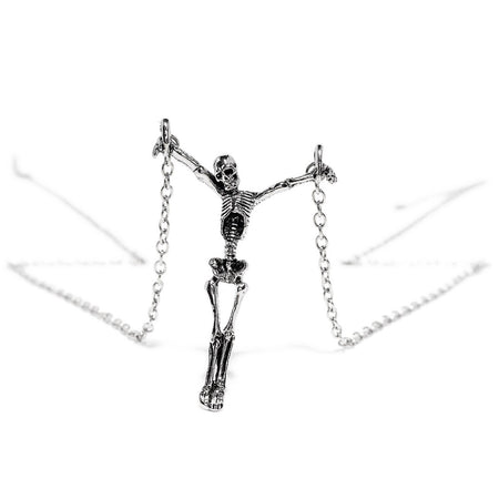 The Crucified Skeleton Pendant and Necklace - Skyla - Dr Faust