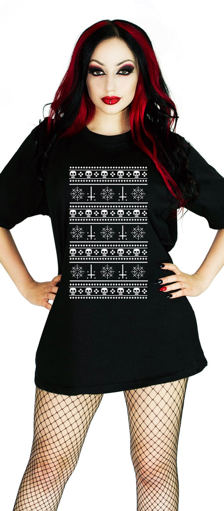 Ugly Sweater Time Unisex Black T-Shirt - December - Dr Faust